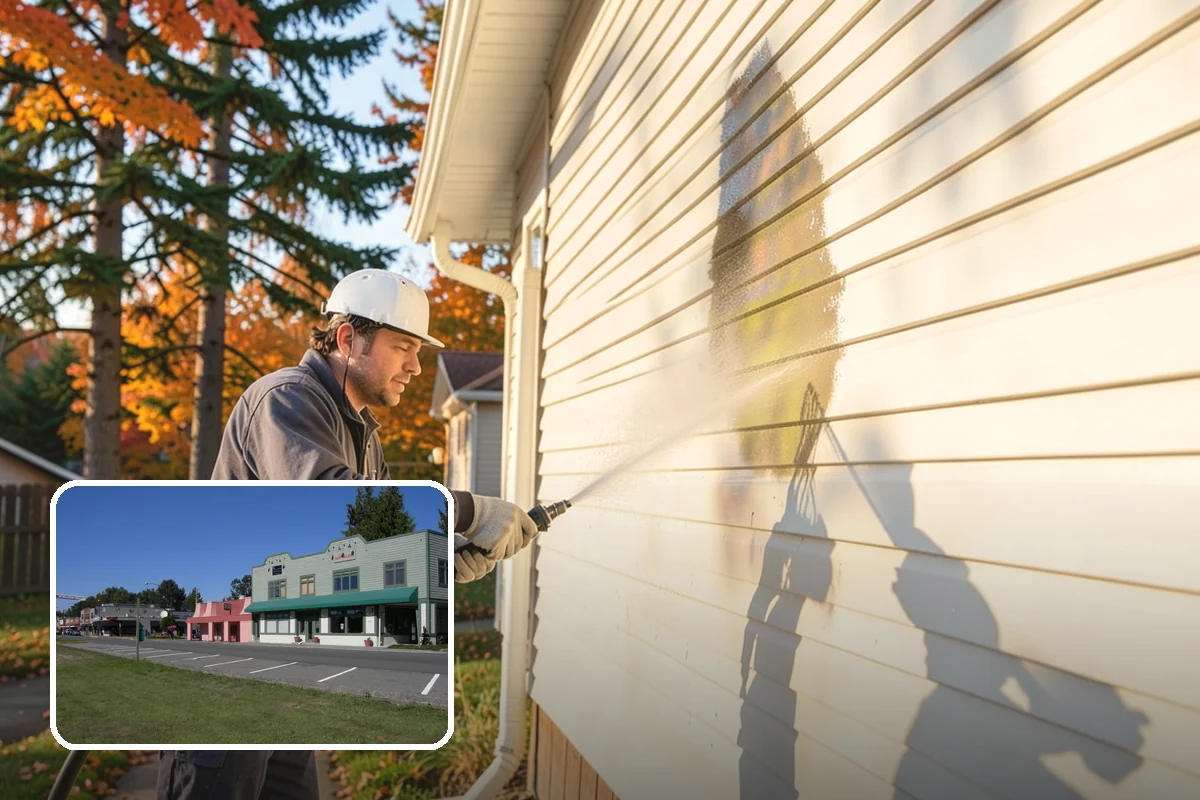 Patio Algae Removal in Snoqualmie, King County, WA - Removes the slick, discoloring algae layer