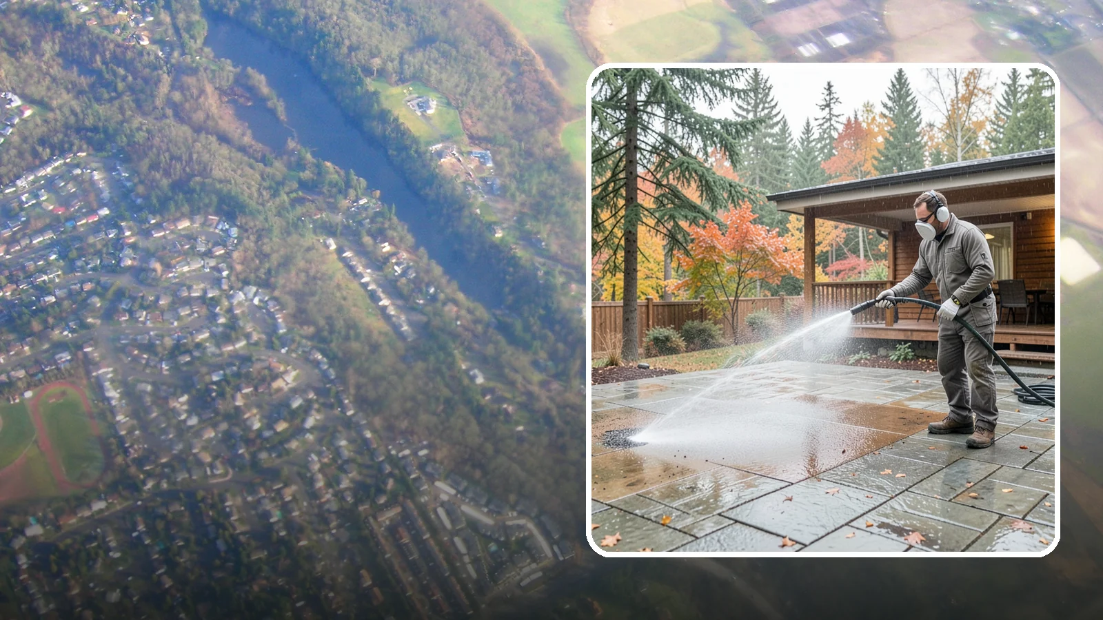 Patio Cover Cleaning in Algona, King County, WA - We wash patio covers top and bottom to remove needle debris, moss, and the drip stains that shade structures collect.
