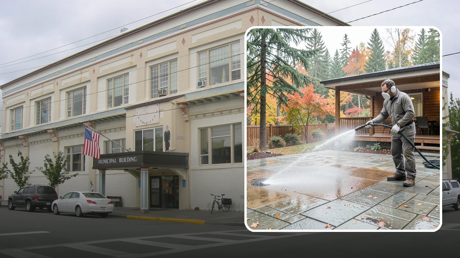 Patio Cover Cleaning in Anacortes, Skagit County, WA - We wash patio covers top and bottom to remove needle debris, moss, and the drip stains that shade structures collect.