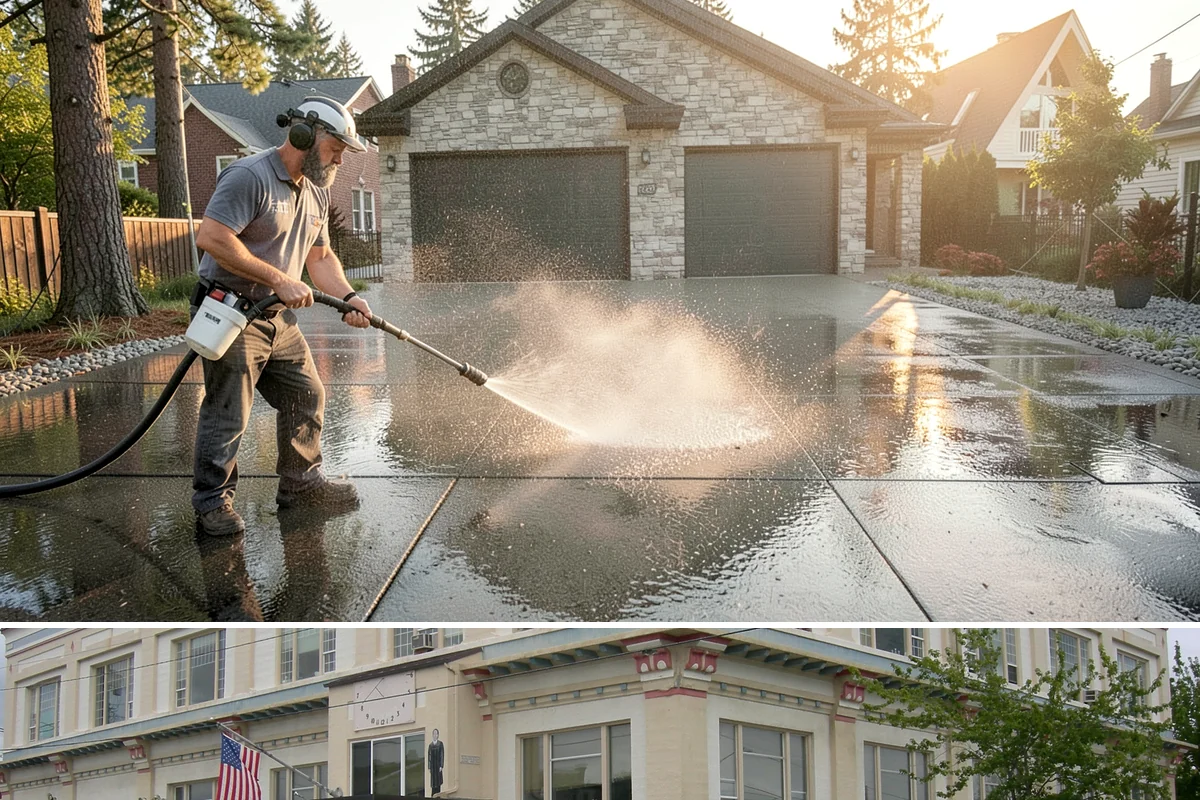 Patio Cover Cleaning in Anacortes, Skagit County, WA - Late spring cleaning clears winter debris and readies the patio cover for the outdoor entertaining season.