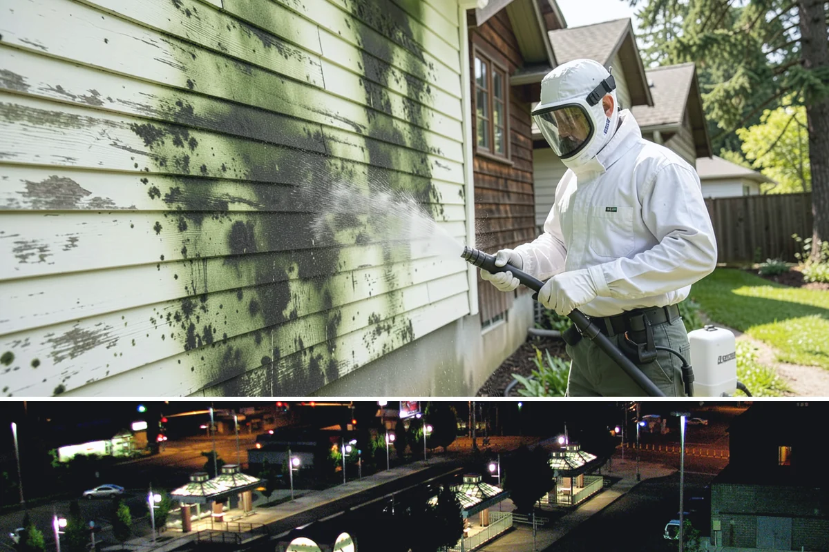 Patio Cover Cleaning in Auburn, King County, WA - Late spring cleaning clears winter debris and readies the patio cover for the outdoor entertaining season.