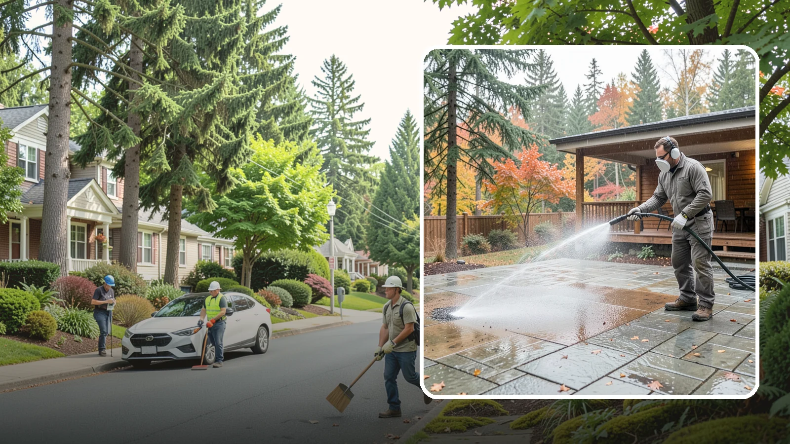Patio Cover Cleaning in Beaux Arts Village, King County, WA - We wash patio covers top and bottom to remove needle debris, moss, and the drip stains that shade structures collect.