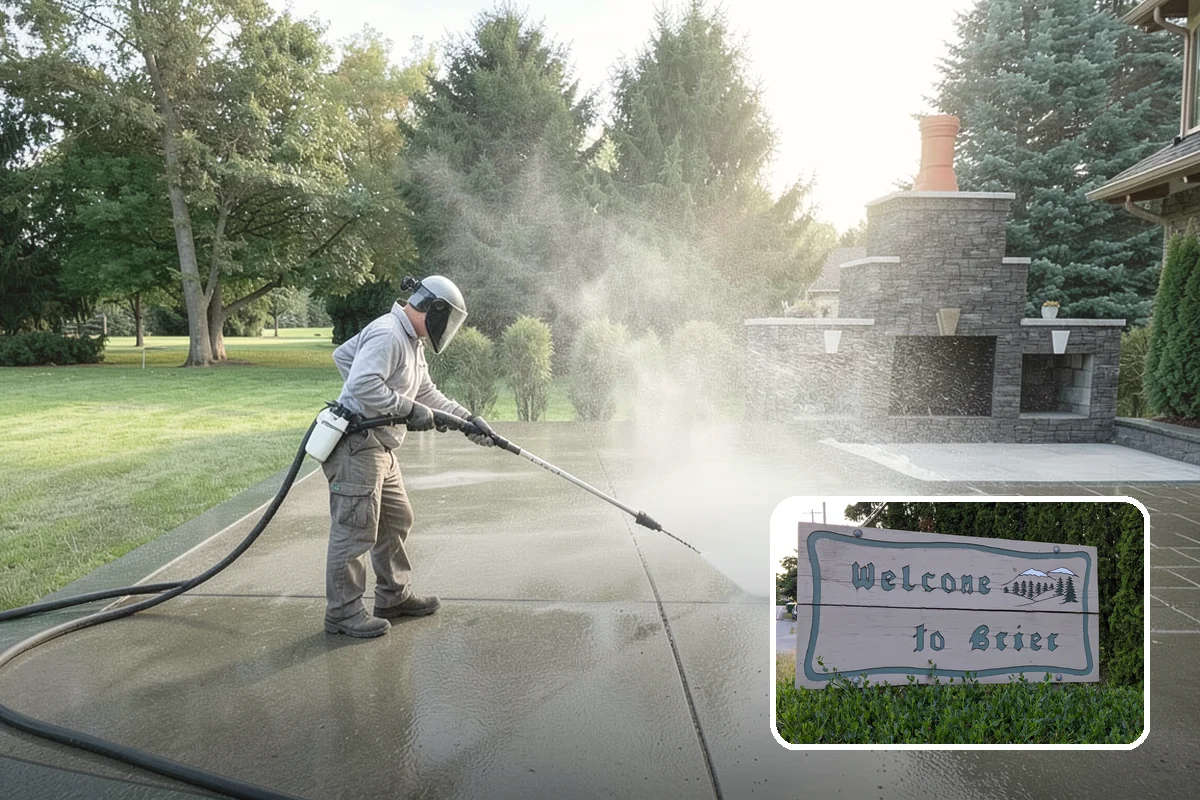 Patio Cover Cleaning in Brier, Snohomish County, WA - Clears heavy needle and moss buildup from the cover top
