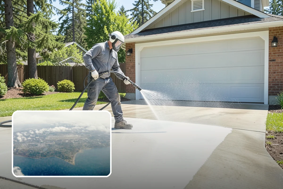 Patio Cover Cleaning in Burien, King County, WA - Clears heavy needle and moss buildup from the cover top