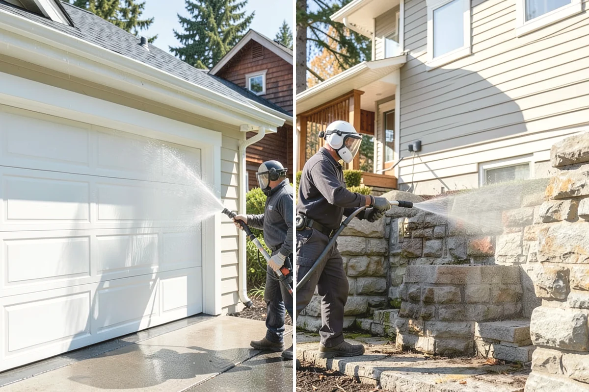 Patio Cover Cleaning in Burlington, Skagit County, WA - Blow needles and leaves off the cover surface