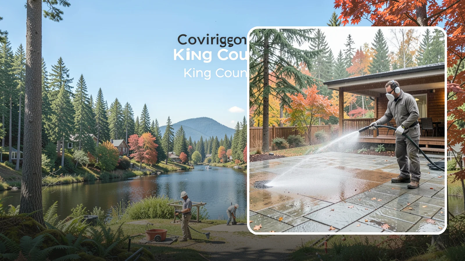 Patio Cover Cleaning in Covington, King County, WA - We wash patio covers top and bottom to remove needle debris, moss, and the drip stains that shade structures collect.