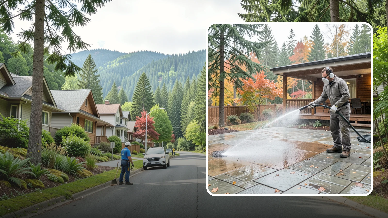 Patio Cover Cleaning in Darrington, Snohomish County, WA - We wash patio covers top and bottom to remove needle debris, moss, and the drip stains that shade structures collect.