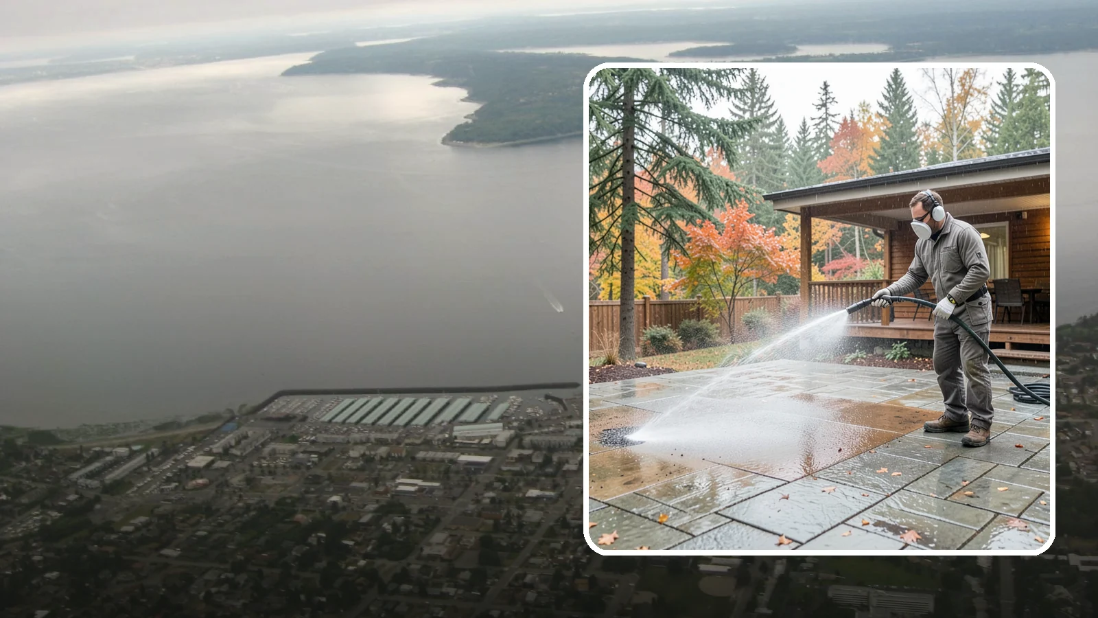 Patio Cover Cleaning in Des Moines, King County, WA - We wash patio covers top and bottom to remove needle debris, moss, and the drip stains that shade structures collect.