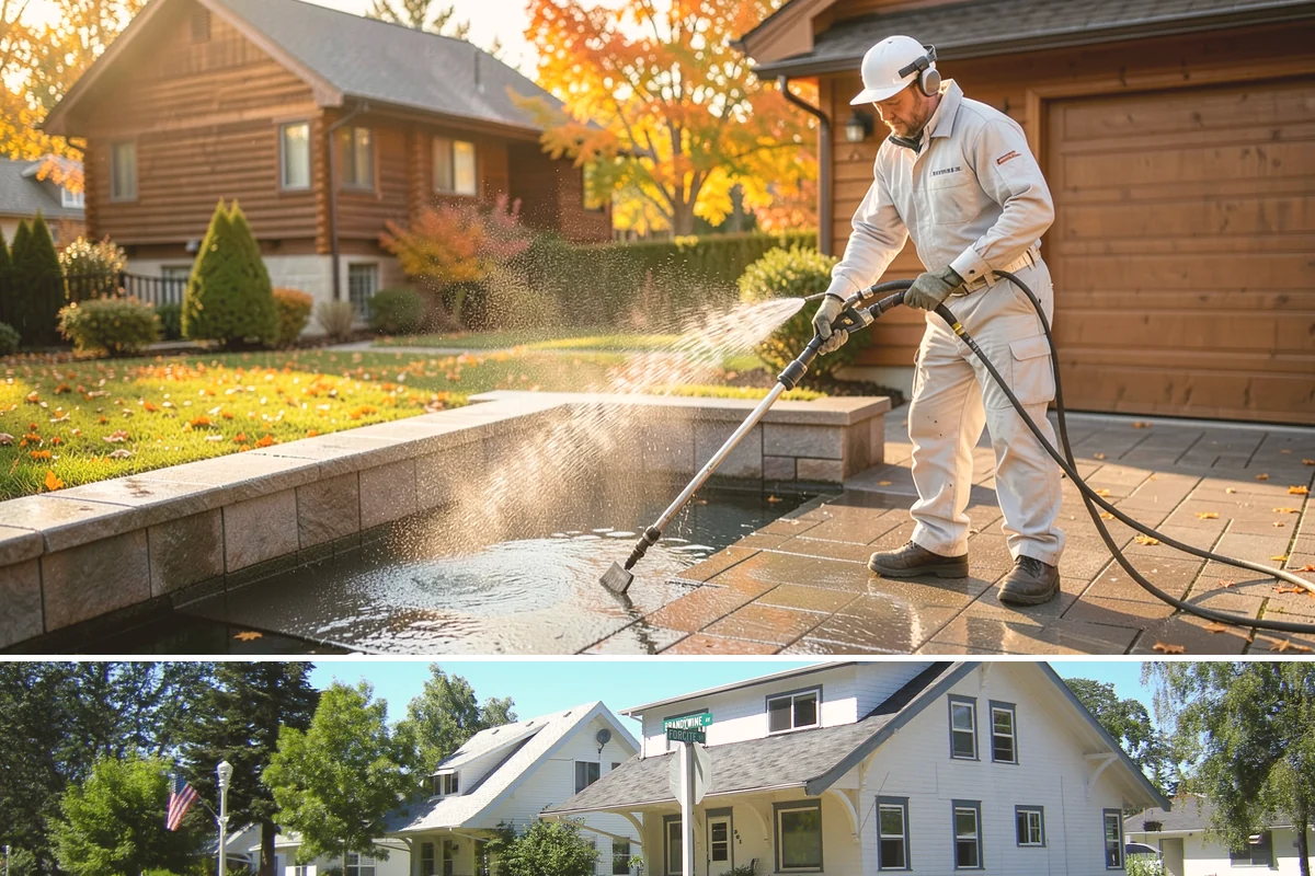 Patio Cover Cleaning in DuPont, Pierce County, WA - Late spring cleaning clears winter debris and readies the patio cover for the outdoor entertaining season.