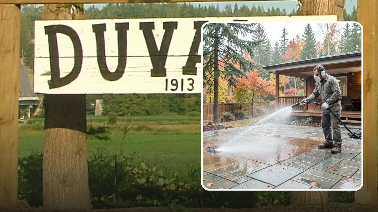 Patio Cover Cleaning in Duvall, King County, WA - We wash patio covers top and bottom to remove needle debris, moss, and the drip stains that shade structures collect.
