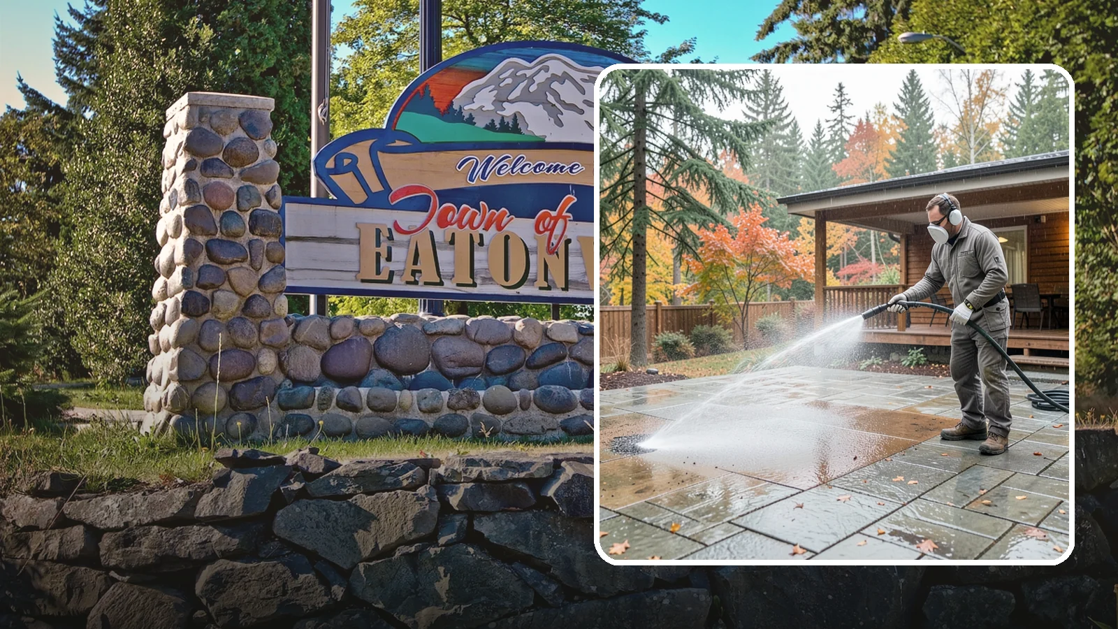 Patio Cover Cleaning in Eatonville, Pierce County, WA - We wash patio covers top and bottom to remove needle debris, moss, and the drip stains that shade structures collect.