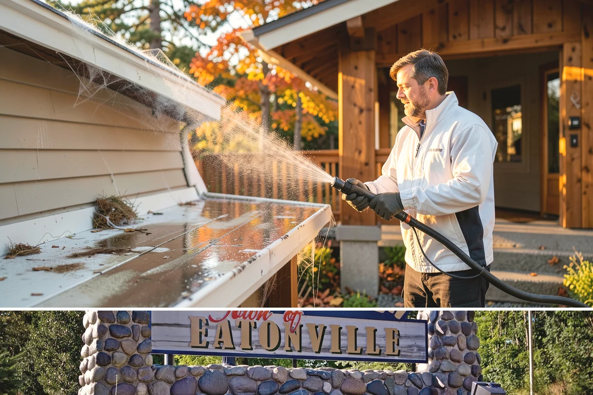 Patio Cover Cleaning in Eatonville, Pierce County, WA - Late spring cleaning clears winter debris and readies the patio cover for the outdoor entertaining season.