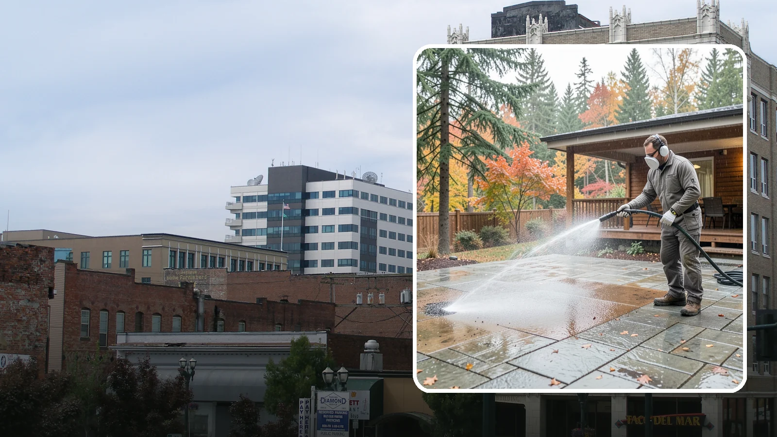 Patio Cover Cleaning in Everett, Snohomish County, WA - We wash patio covers top and bottom to remove needle debris, moss, and the drip stains that shade structures collect.