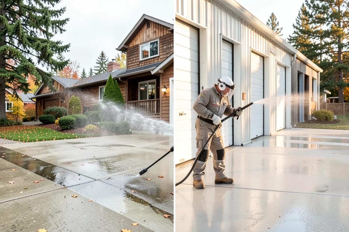 Patio Cover Cleaning in Everett, Snohomish County, WA - Blow needles and leaves off the cover surface