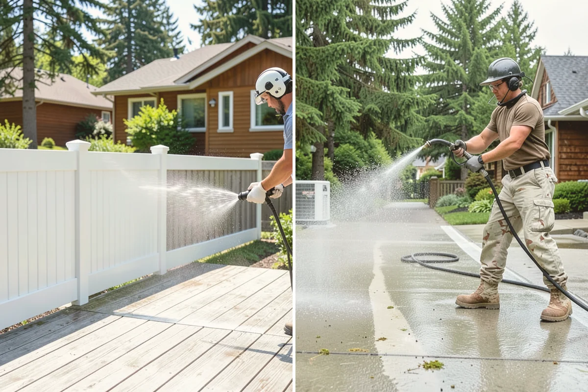 Patio Cover Cleaning in Fife, Pierce County, WA - Blow needles and leaves off the cover surface