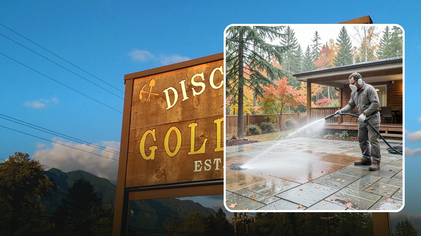 Patio Cover Cleaning in Gold Bar, Snohomish County, WA - We wash patio covers top and bottom to remove needle debris, moss, and the drip stains that shade structures collect.