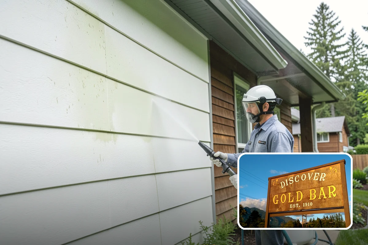 Patio Cover Cleaning in Gold Bar, Snohomish County, WA - Clears heavy needle and moss buildup from the cover top
