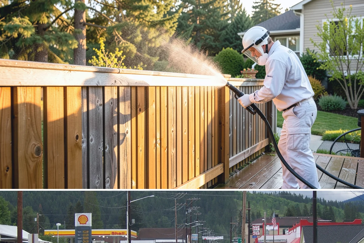 Patio Cover Cleaning in Granite Falls, Snohomish County, WA - Late spring cleaning clears winter debris and readies the patio cover for the outdoor entertaining season.