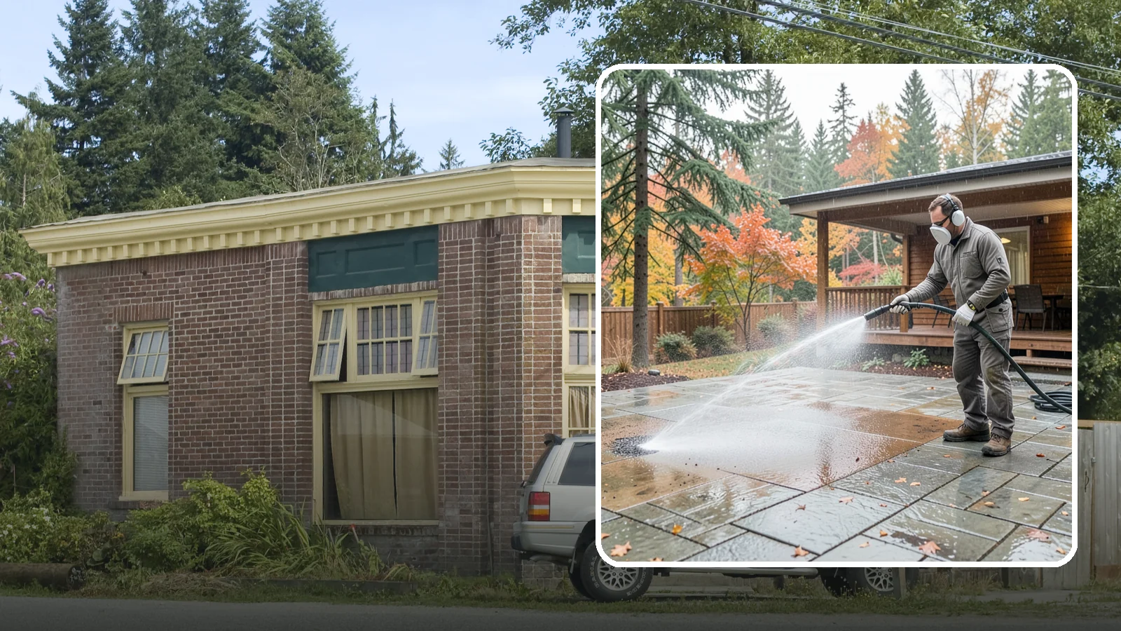 Patio Cover Cleaning in Hamilton, Skagit County, WA - We wash patio covers top and bottom to remove needle debris, moss, and the drip stains that shade structures collect.