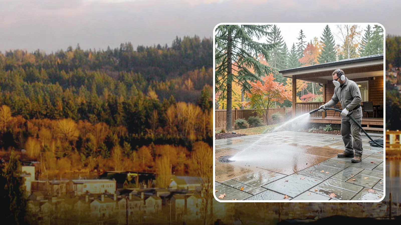 Patio Cover Cleaning in Kenmore, King County, WA - We wash patio covers top and bottom to remove needle debris, moss, and the drip stains that shade structures collect.