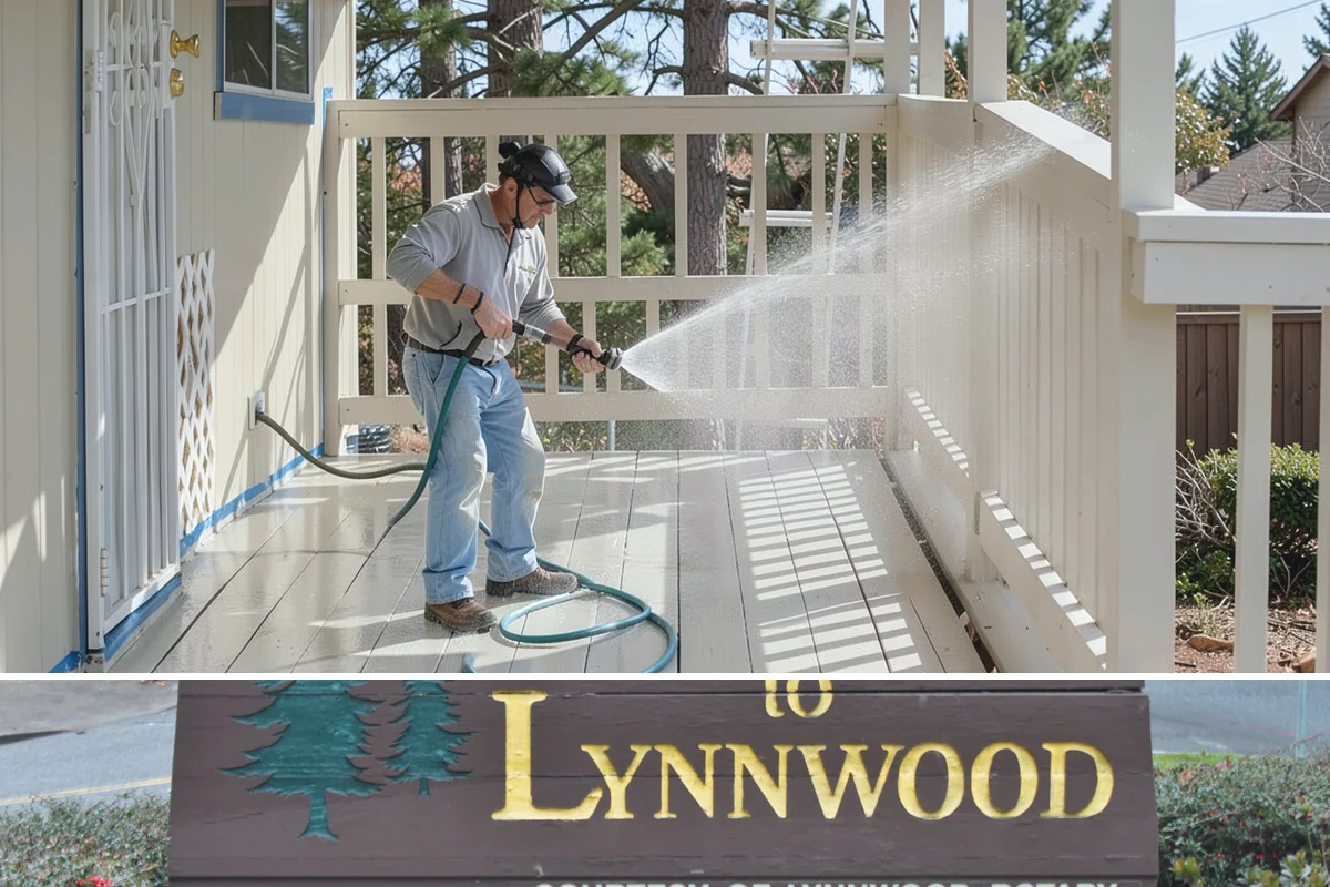 Patio Cover Cleaning in Lynnwood, Snohomish County, WA - Late spring cleaning clears winter debris and readies the patio cover for the outdoor entertaining season.