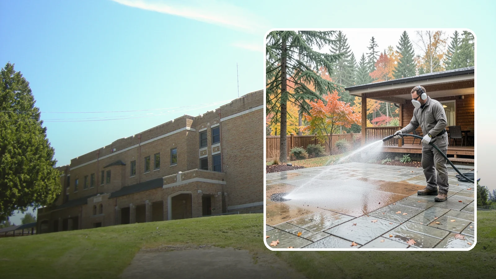 Patio Cover Cleaning in Maple Valley, King County, WA - We wash patio covers top and bottom to remove needle debris, moss, and the drip stains that shade structures collect.