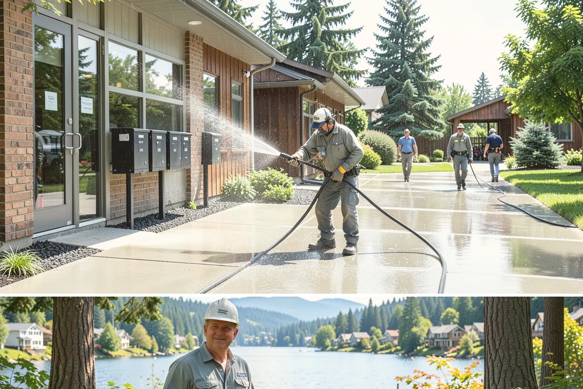 Patio Cover Cleaning in Milton, King County, WA - Late spring cleaning clears winter debris and readies the patio cover for the outdoor entertaining season.