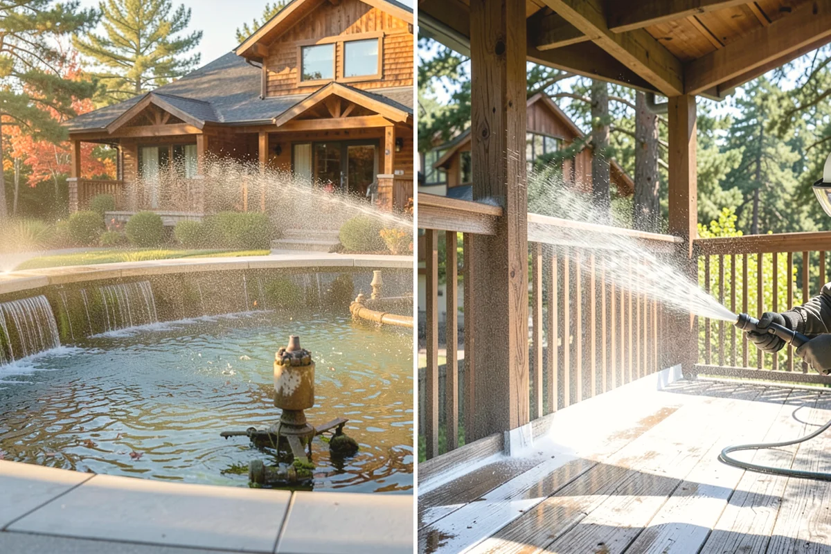Patio Cover Cleaning in Mountlake Terrace, Snohomish County, WA - Blow needles and leaves off the cover surface