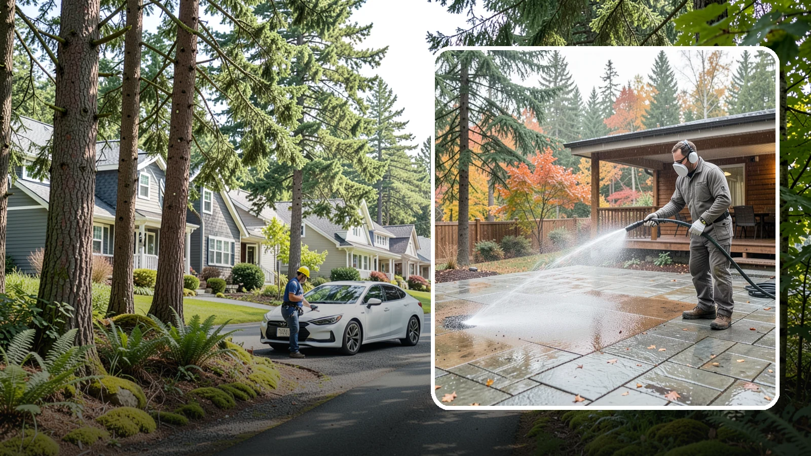 Patio Cover Cleaning in Normandy Park, King County, WA - We wash patio covers top and bottom to remove needle debris, moss, and the drip stains that shade structures collect.