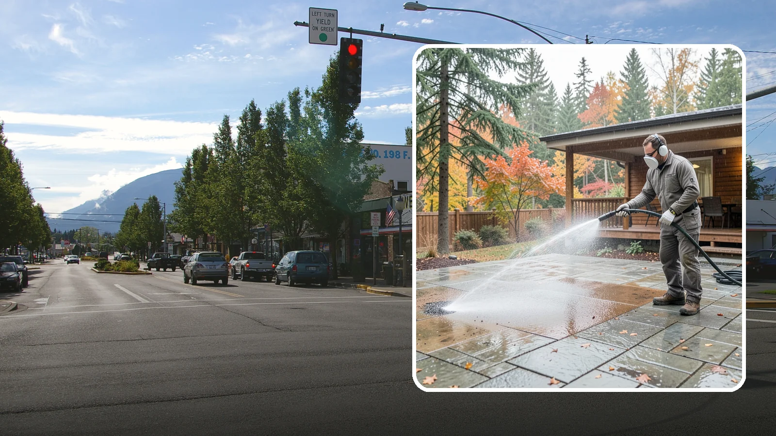 Patio Cover Cleaning in North Bend, King County, WA - We wash patio covers top and bottom to remove needle debris, moss, and the drip stains that shade structures collect.