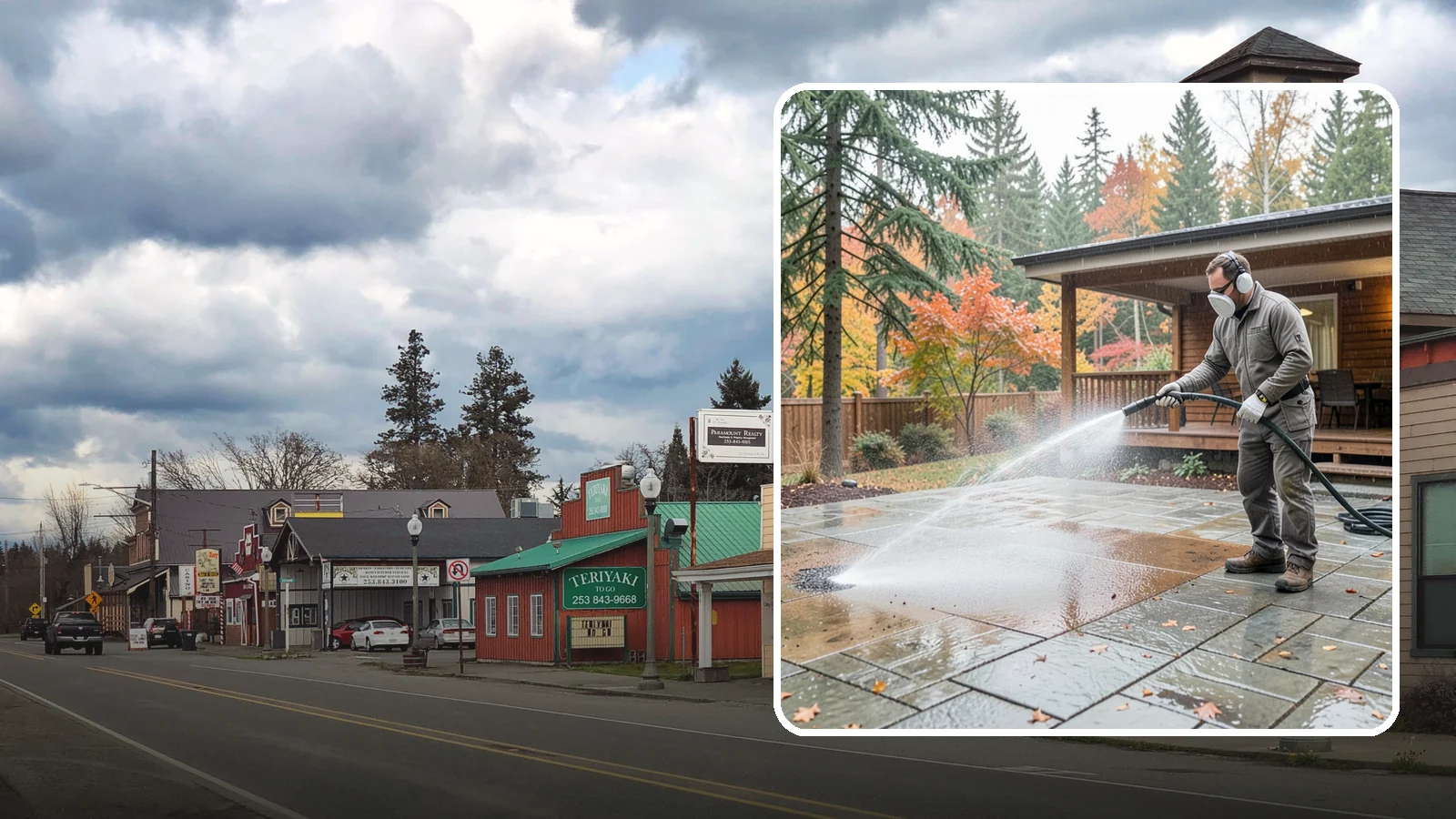 Patio Cover Cleaning in Roy, Pierce County, WA - We wash patio covers top and bottom to remove needle debris, moss, and the drip stains that shade structures collect.