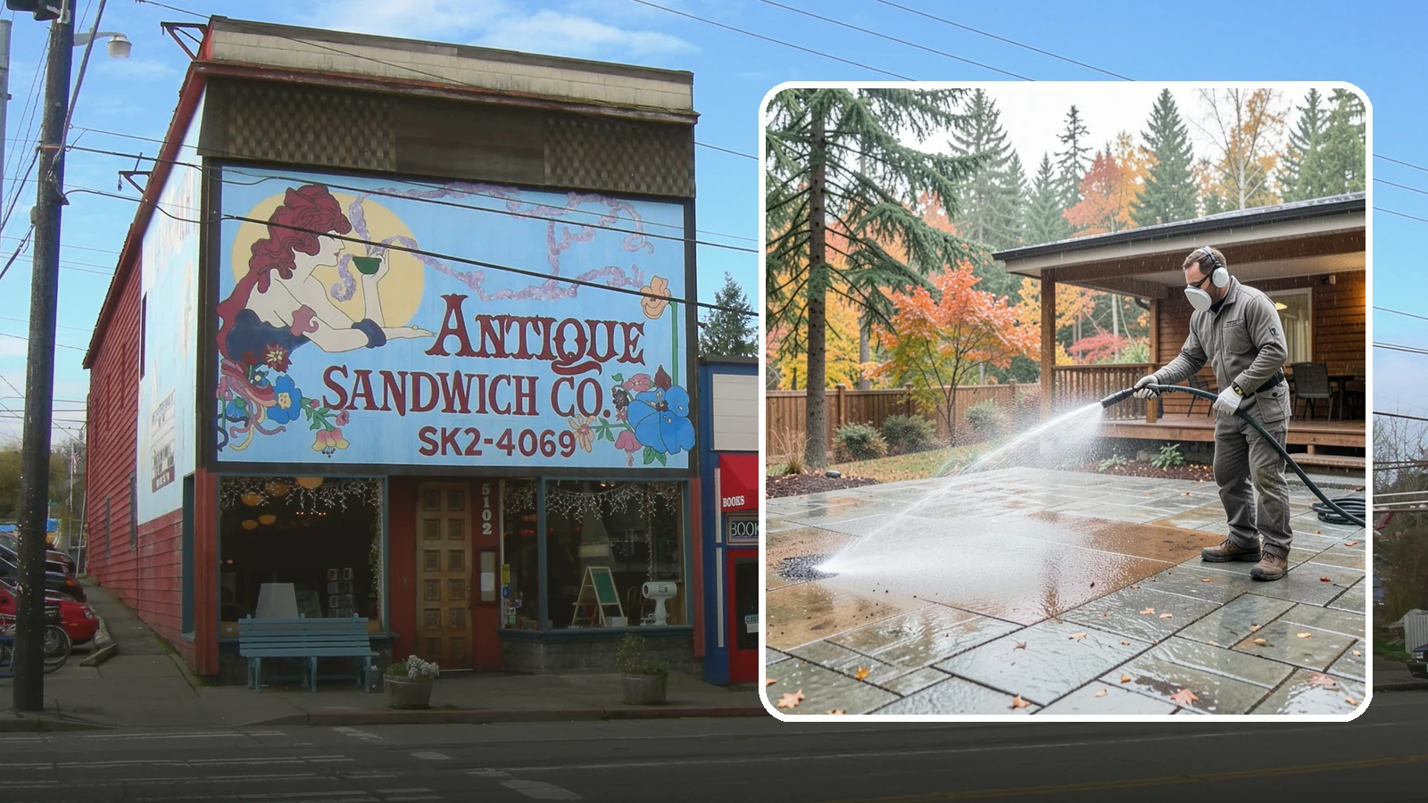 Patio Cover Cleaning in Ruston, Pierce County, WA - We wash patio covers top and bottom to remove needle debris, moss, and the drip stains that shade structures collect.