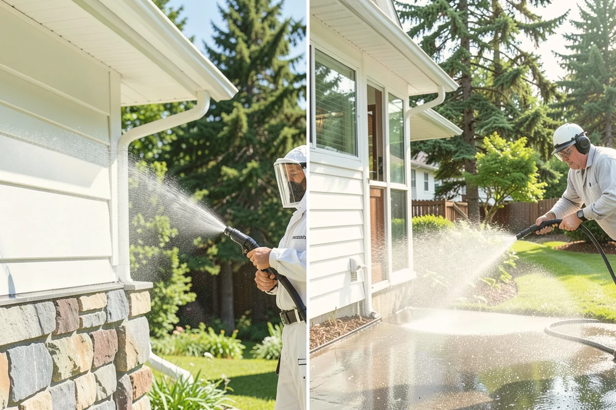 Patio Cover Cleaning in Snohomish, Snohomish County, WA - Blow needles and leaves off the cover surface