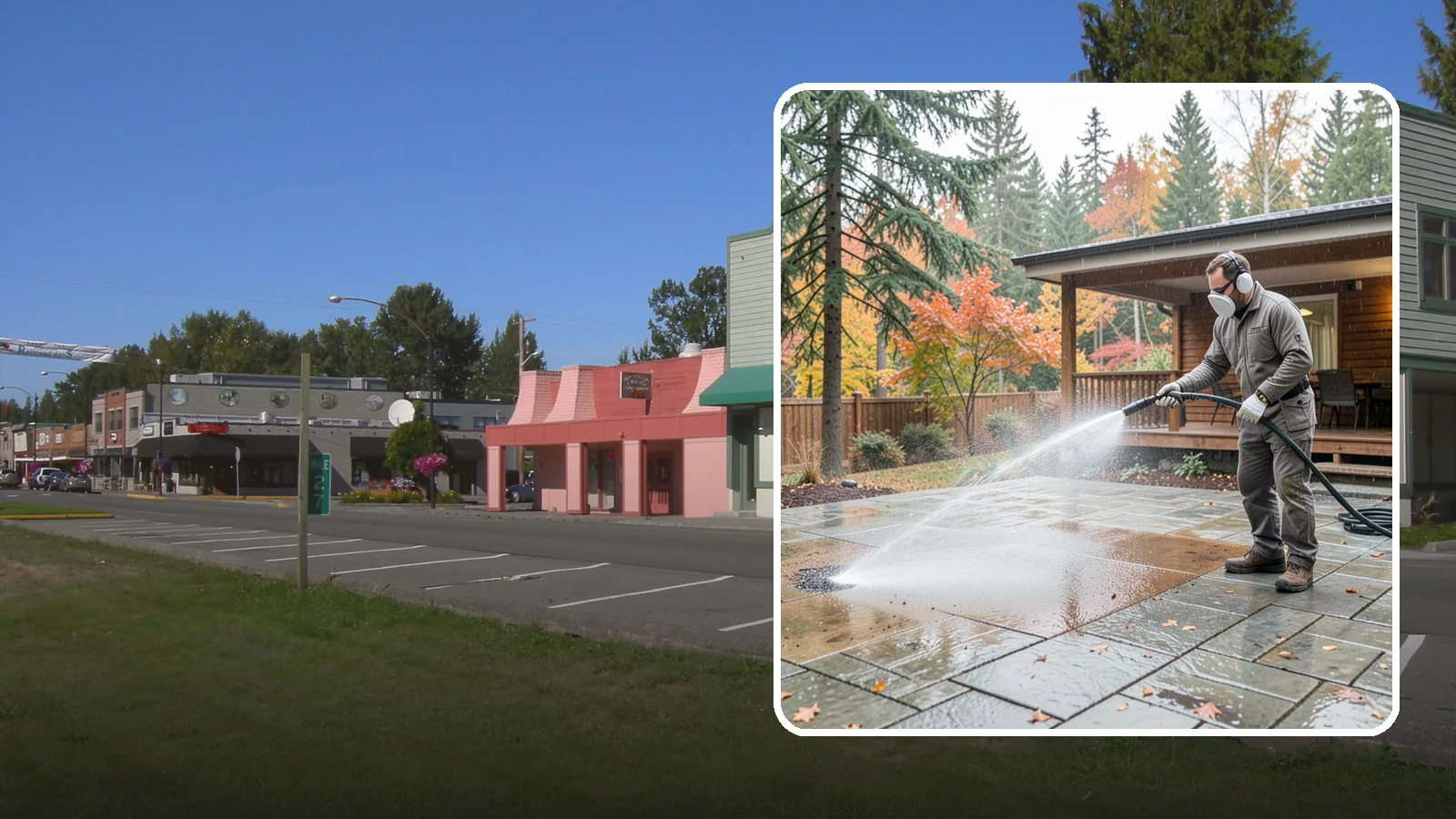 Patio Cover Cleaning in Snoqualmie, King County, WA - We wash patio covers top and bottom to remove needle debris, moss, and the drip stains that shade structures collect.