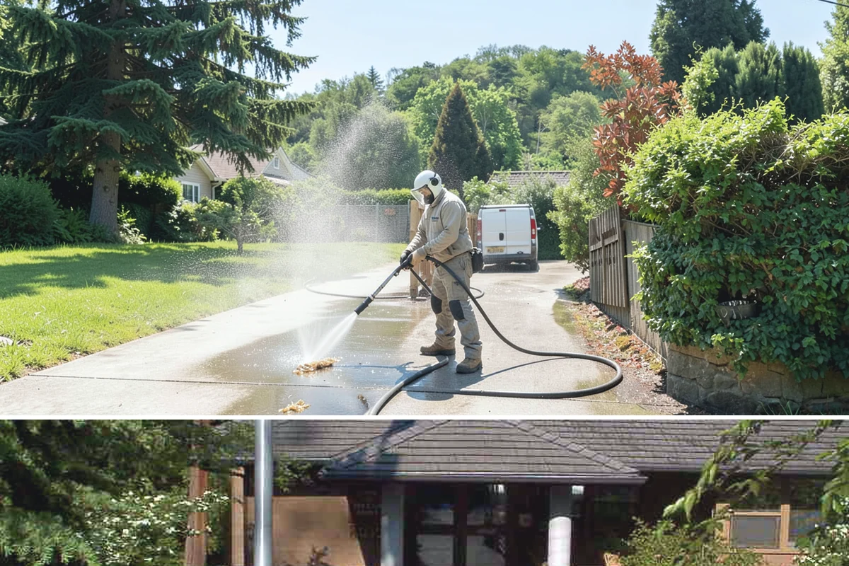 Patio Cover Cleaning in Yarrow Point, King County, WA - Late spring cleaning clears winter debris and readies the patio cover for the outdoor entertaining season.