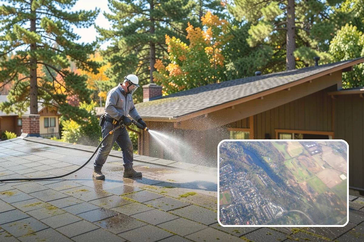 Patio Furniture Cleaning in Algona, King County, WA - Removes the green algae film that thrives in western Washington humidity