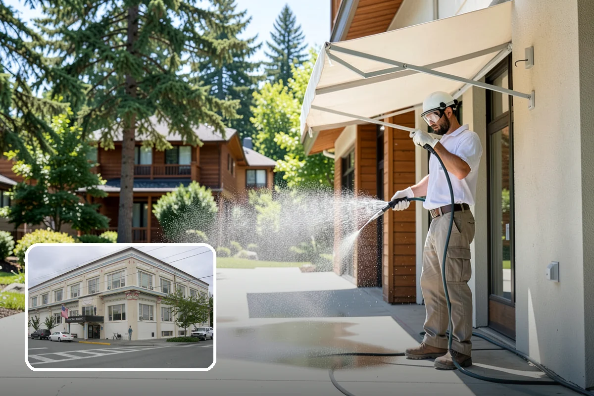 Patio Furniture Cleaning in Anacortes, Skagit County, WA - Removes the green algae film that thrives in western Washington humidity