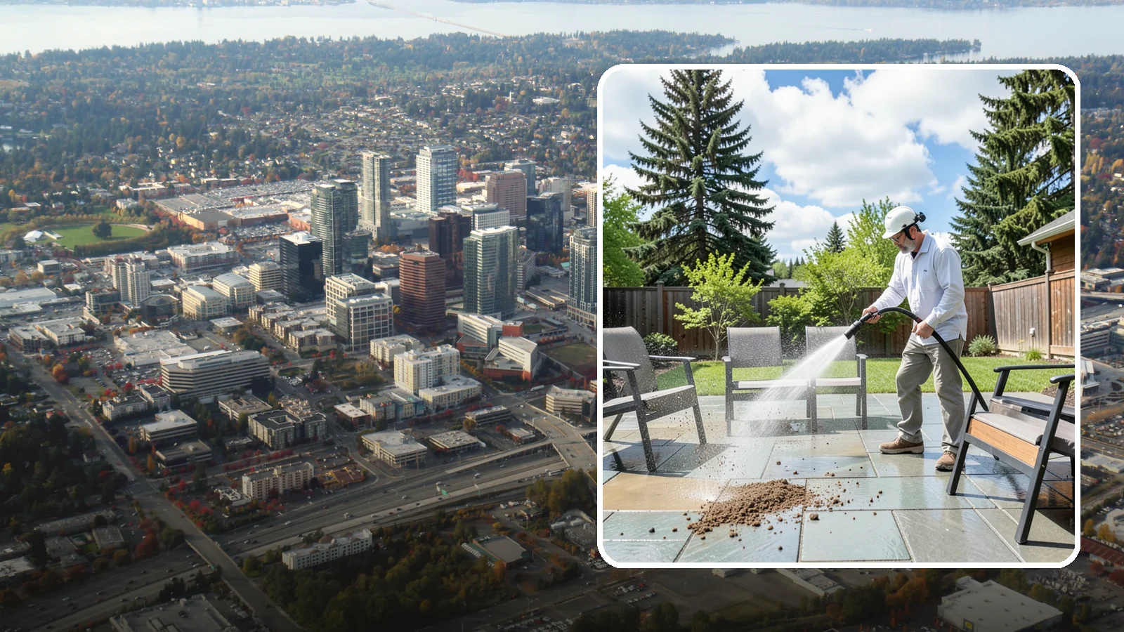 Patio Furniture Cleaning in Bellevue, King County, WA - We deep-clean aluminum, wrought iron, teak, and resin patio sets so your Washington backyard is ready the moment the clouds break.