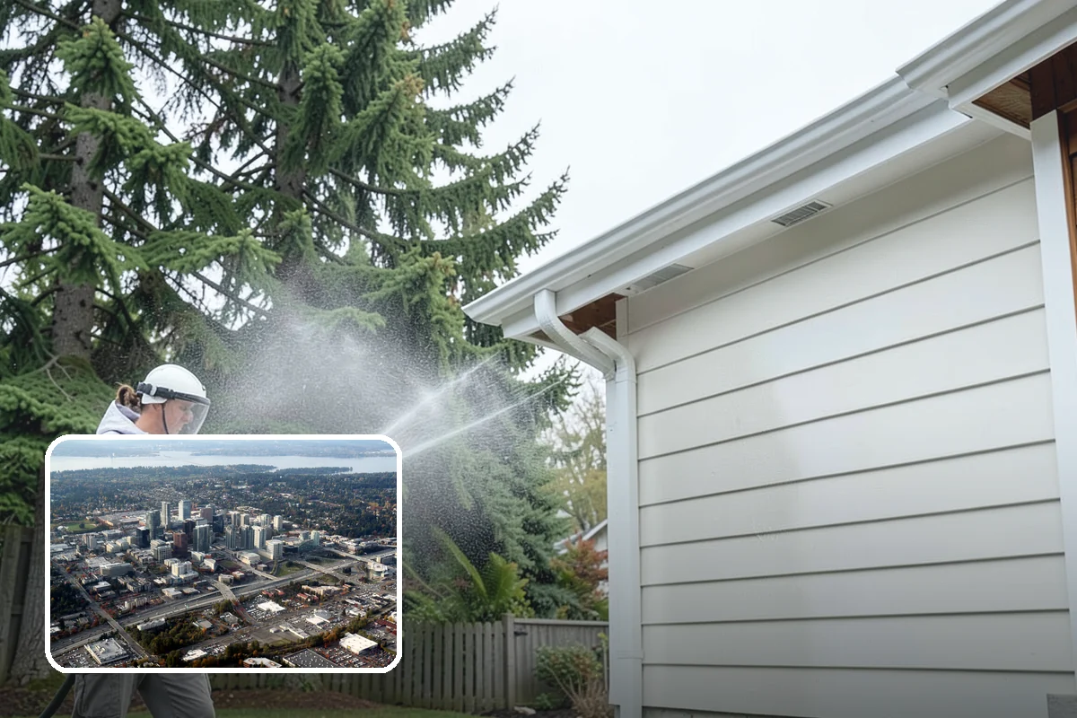 Patio Furniture Cleaning in Bellevue, King County, WA - Removes the green algae film that thrives in western Washington humidity