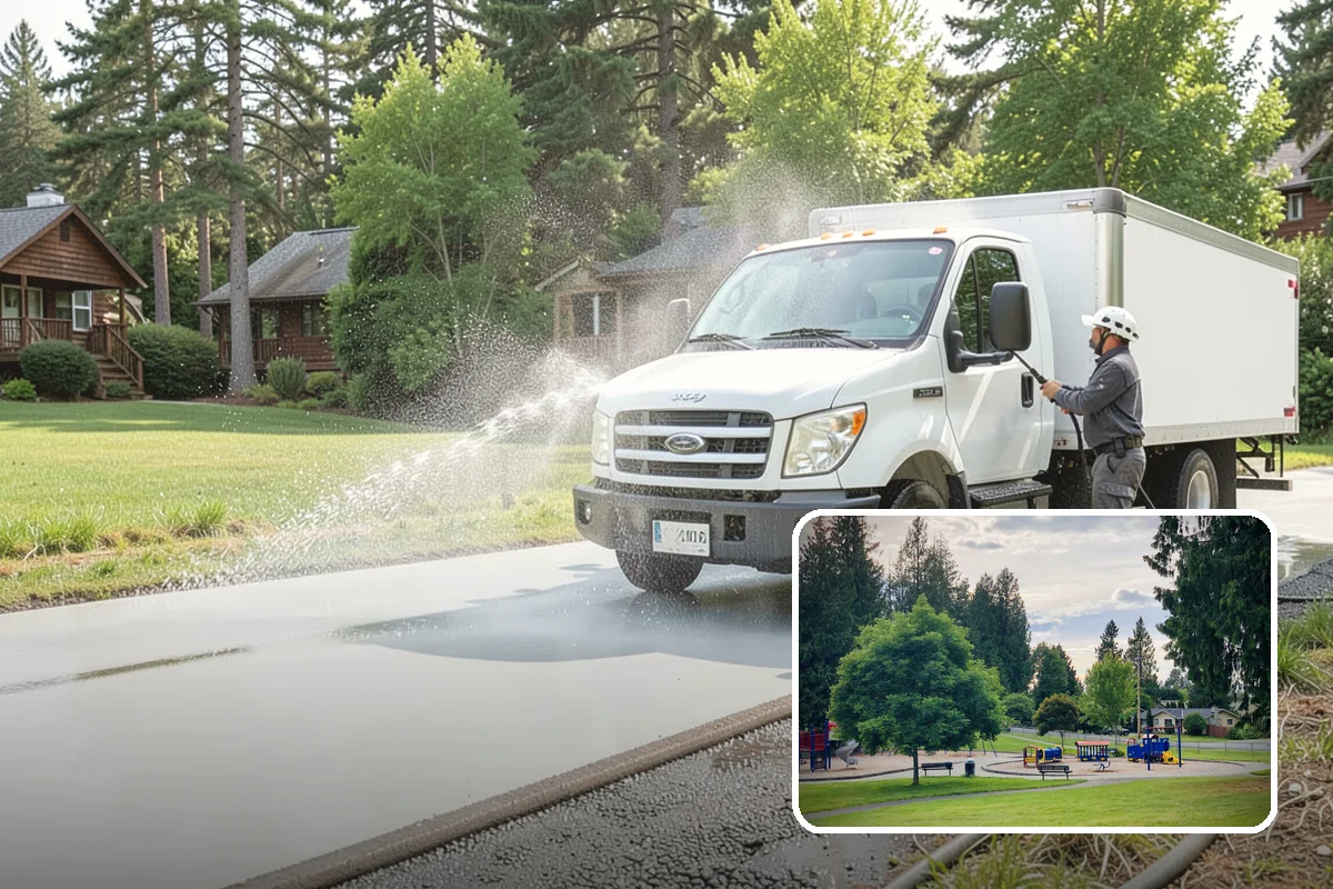 Patio Furniture Cleaning in Bonney Lake, Pierce County, WA - Removes the green algae film that thrives in western Washington humidity