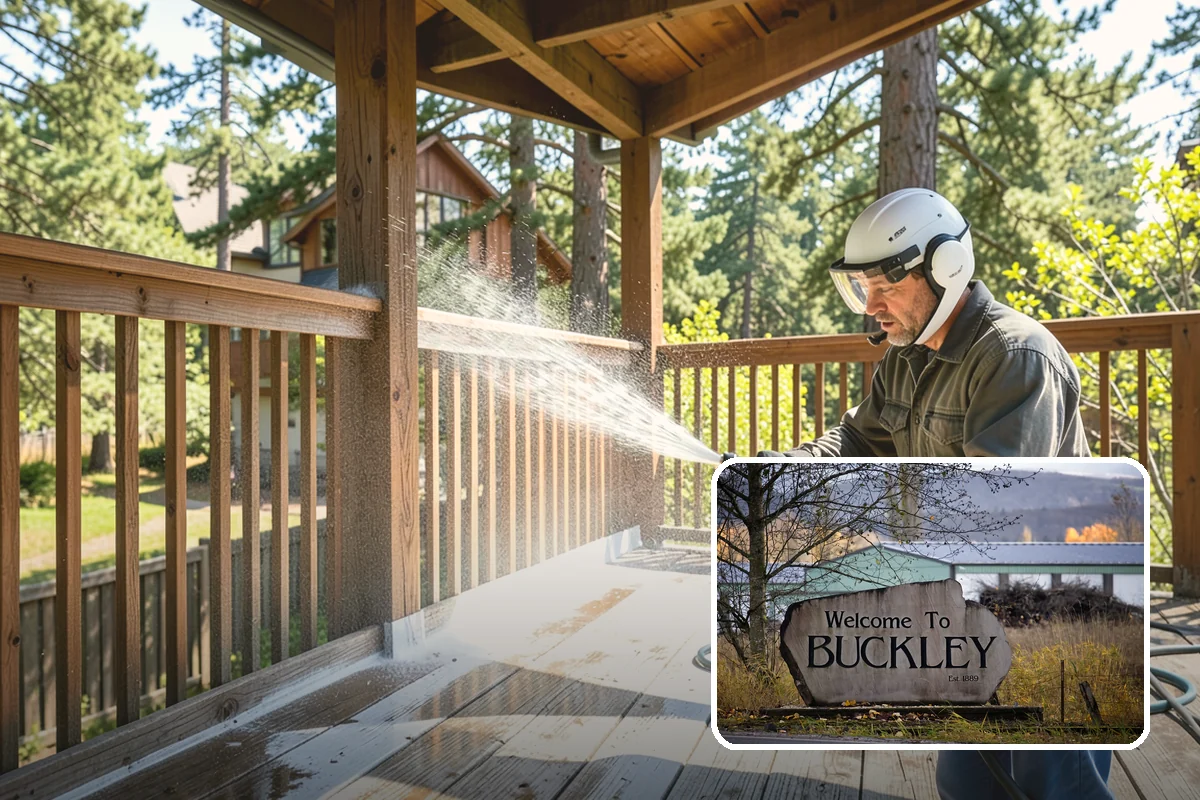 Patio Furniture Cleaning in Buckley, Pierce County, WA - Removes the green algae film that thrives in western Washington humidity