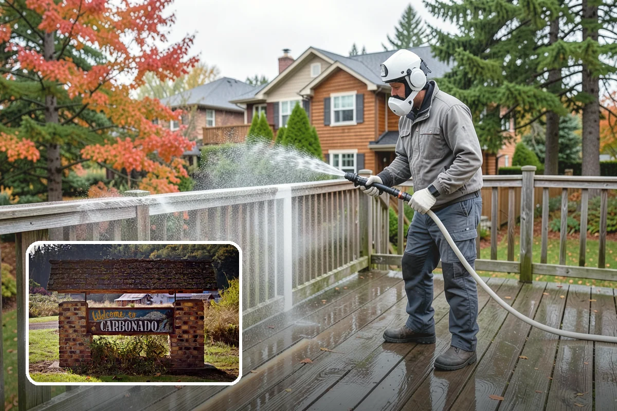 Patio Furniture Cleaning in Carbonado, Pierce County, WA - Removes the green algae film that thrives in western Washington humidity