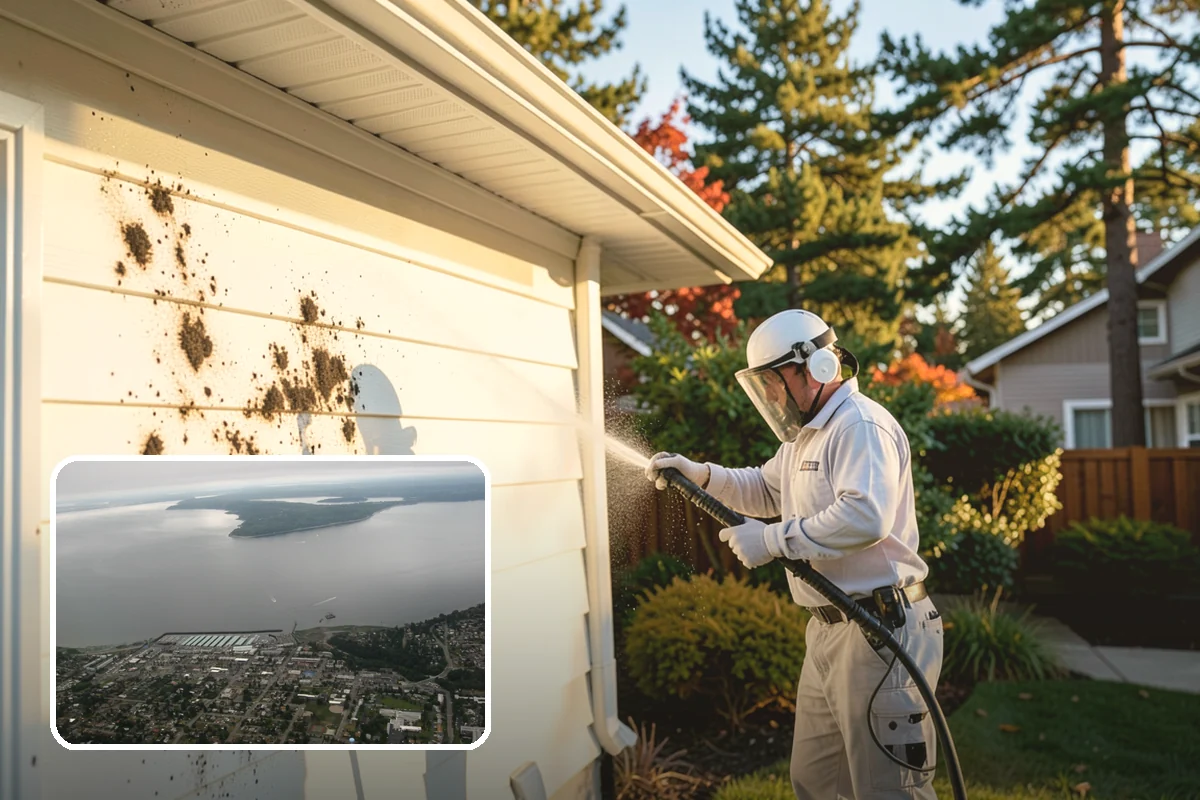 Patio Furniture Cleaning in Des Moines, King County, WA - Removes the green algae film that thrives in western Washington humidity