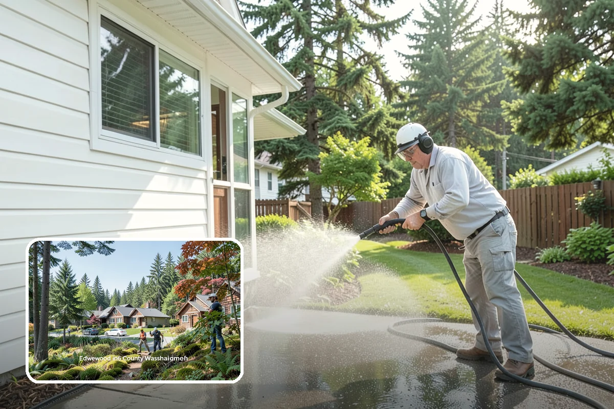 Patio Furniture Cleaning in Edgewood, Pierce County, WA - Removes the green algae film that thrives in western Washington humidity
