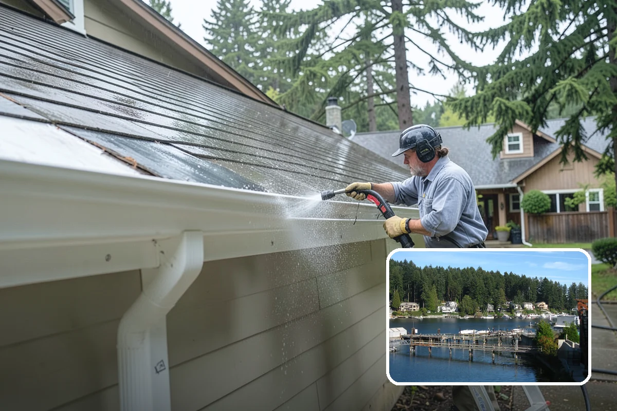 Patio Furniture Cleaning in Gig Harbor, Pierce County, WA - Removes the green algae film that thrives in western Washington humidity