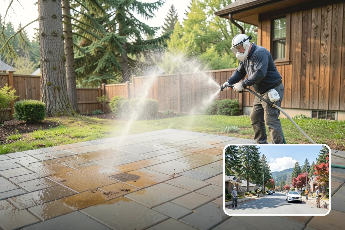 Patio Furniture Cleaning in Hunts Point, King County, WA - Removes the green algae film that thrives in western Washington humidity