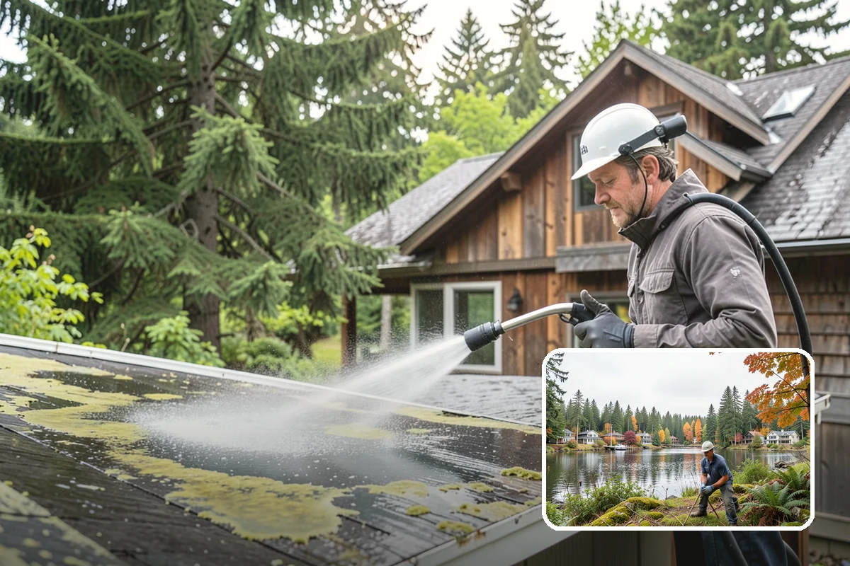 Patio Furniture Cleaning in La Conner, Skagit County, WA - Removes the green algae film that thrives in western Washington humidity