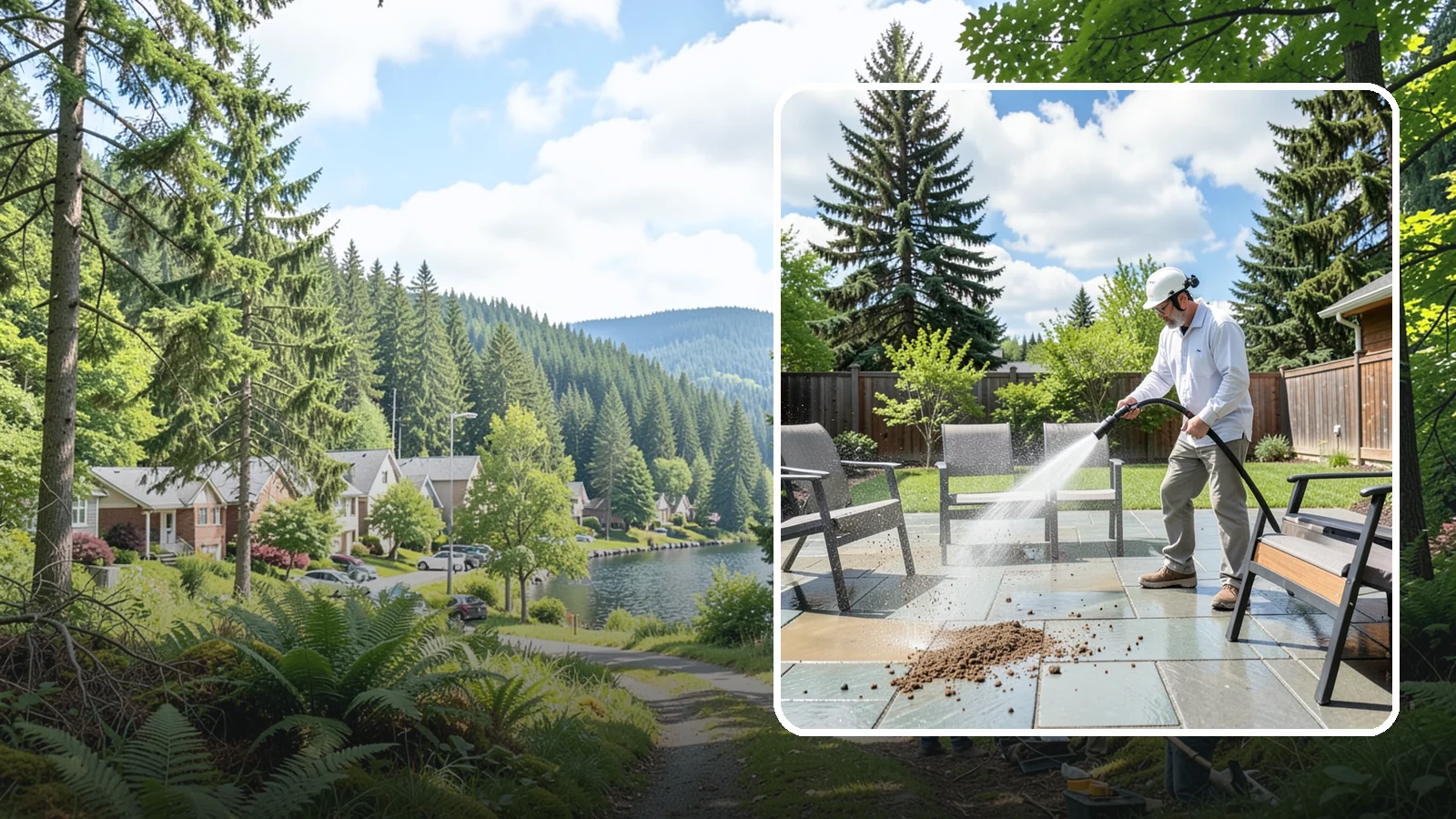 Patio Furniture Cleaning in Lake Forest Park, King County, WA - We deep-clean aluminum, wrought iron, teak, and resin patio sets so your Washington backyard is ready the moment the clouds break.