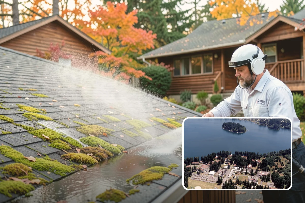 Patio Furniture Cleaning in Lakewood, Pierce County, WA - Removes the green algae film that thrives in western Washington humidity