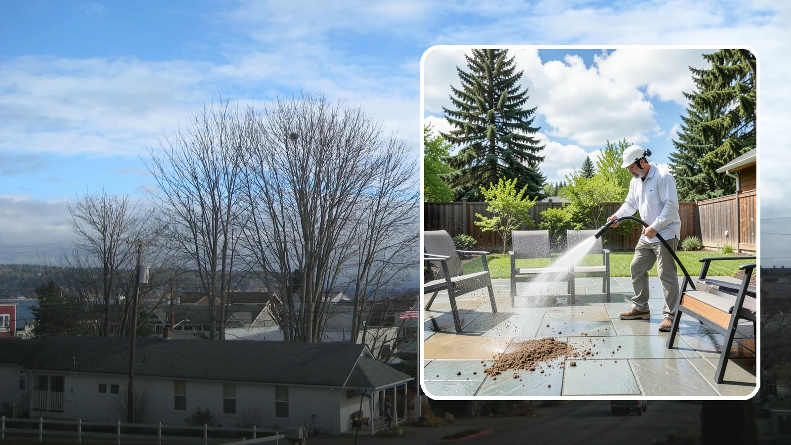 Patio Furniture Cleaning in Langley, Island County, WA - We deep-clean aluminum, wrought iron, teak, and resin patio sets so your Washington backyard is ready the moment the clouds break.